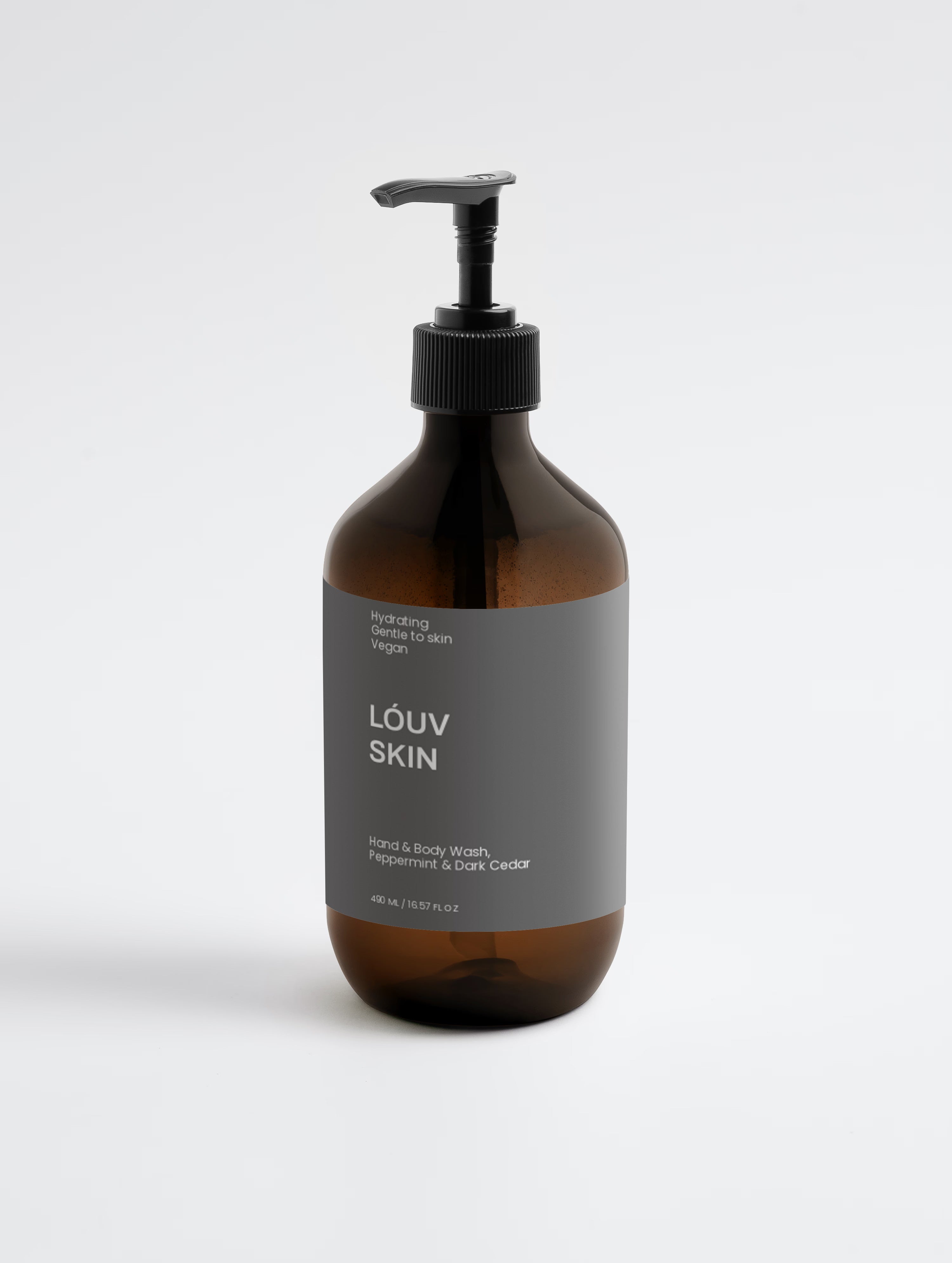 Hand & Body Wash, Peppermint & Dark Cedar