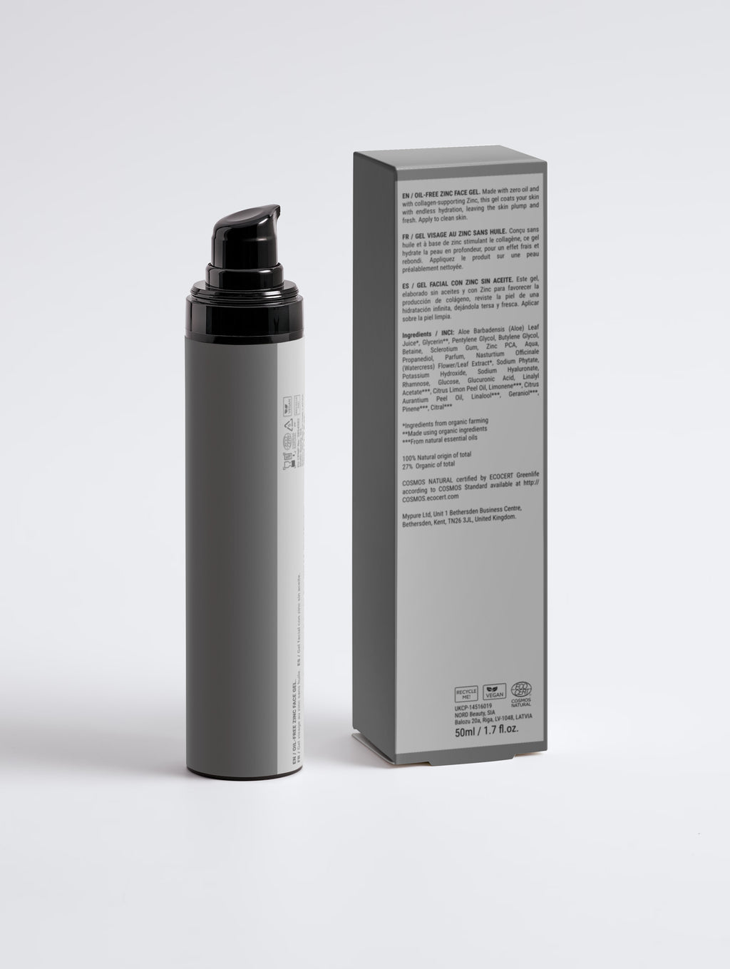 Oil-Free Zinc Face Gel for Men