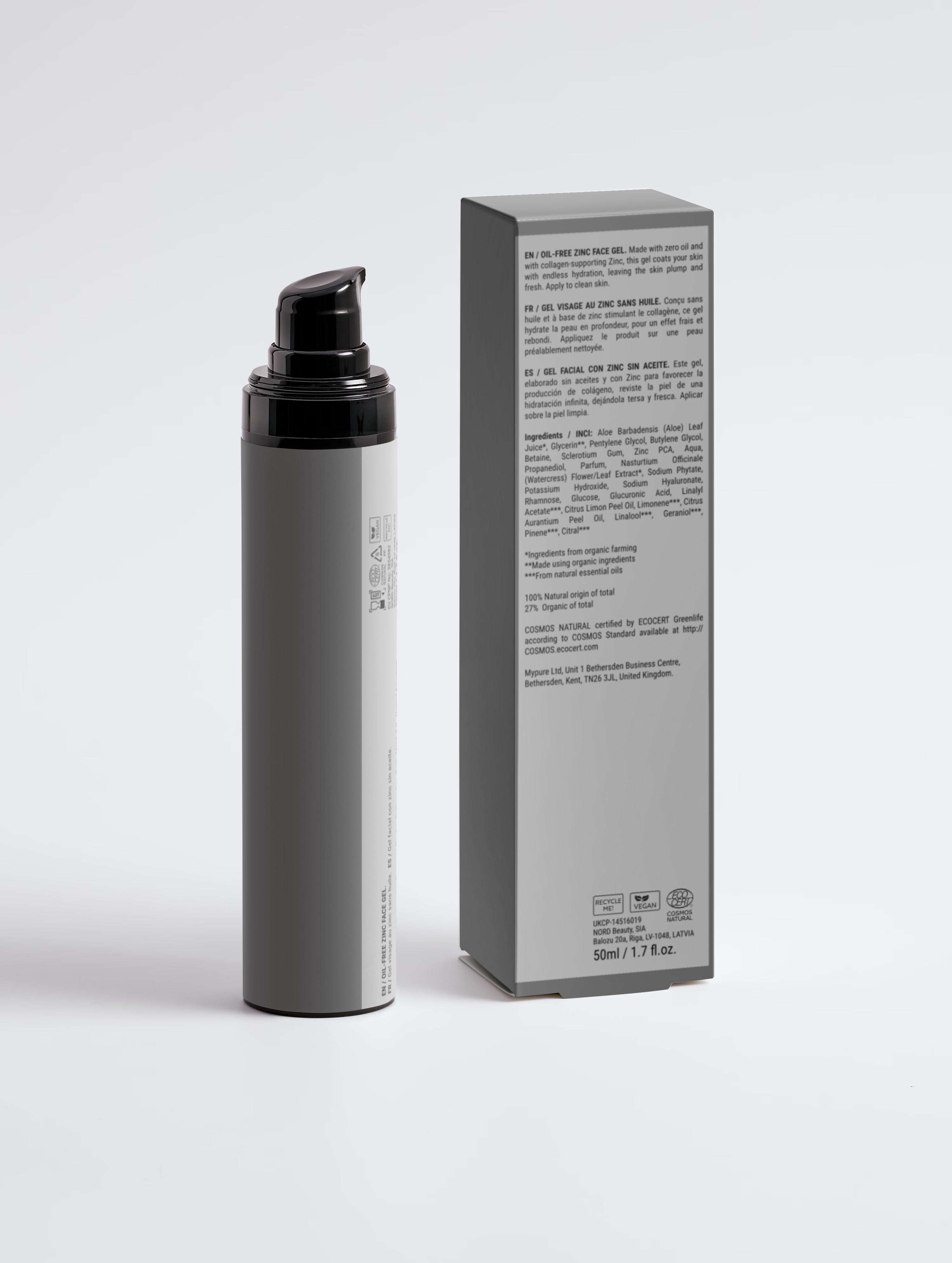 Oil-Free Zinc Face Gel for Men