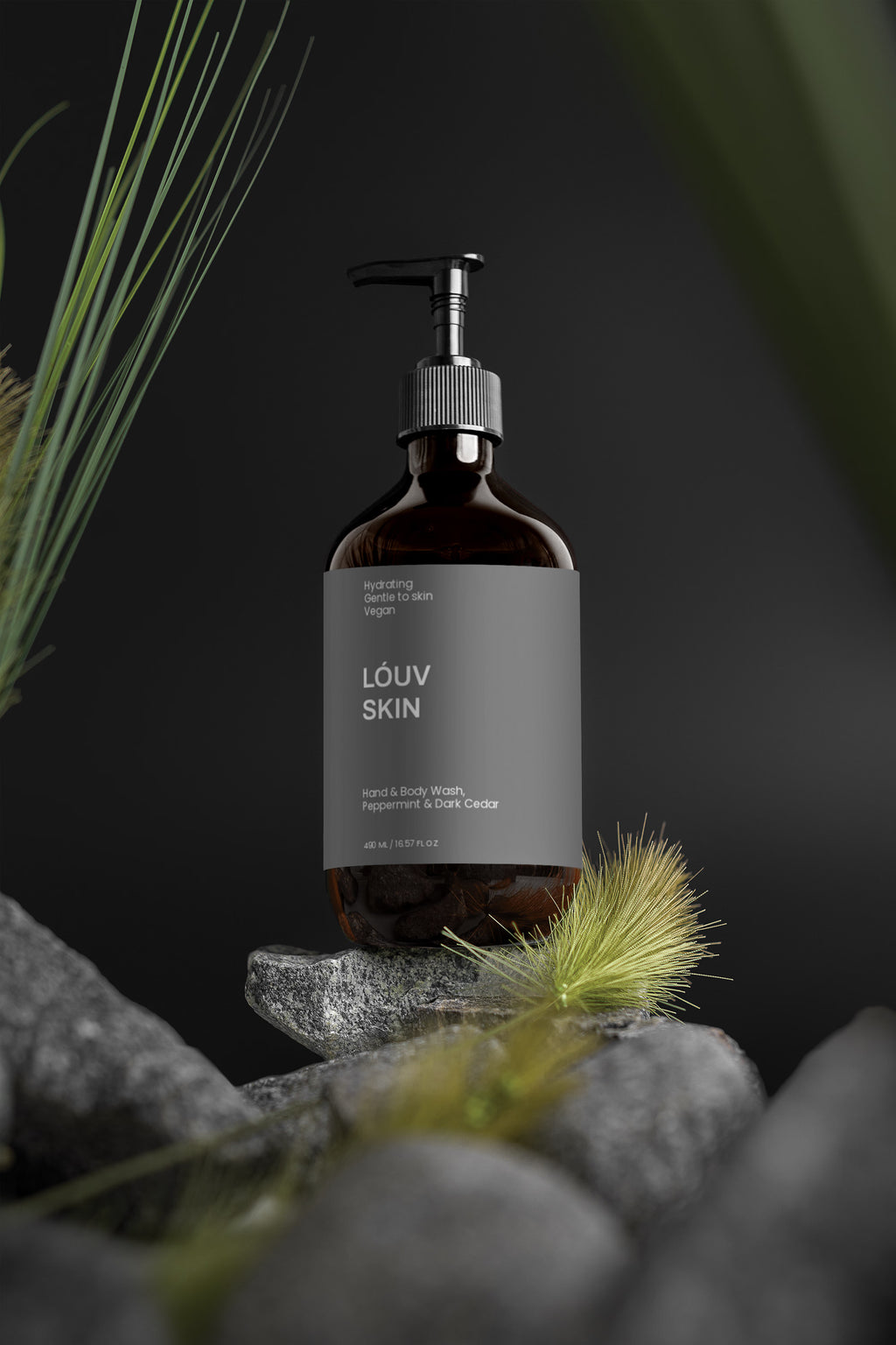 Hand & Body Wash, Peppermint & Dark Cedar